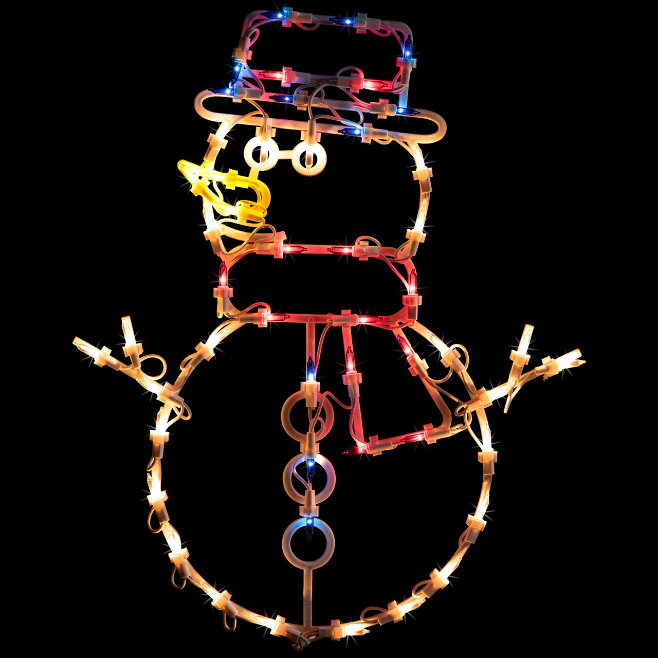 Northlight Lighted Snowman Window Silhouette Christmas Decoration - 18" - Multi Lights